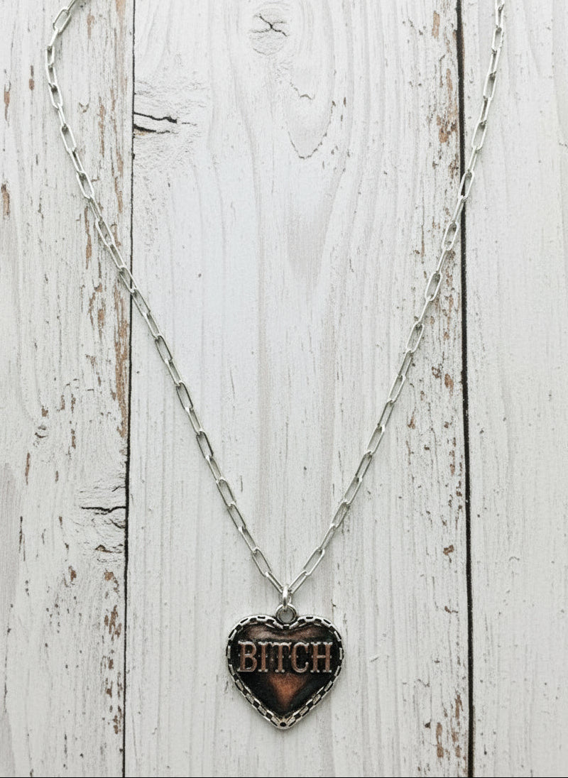 “Heart of Crass” Western Engraved Necklace