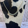Mini Navajo Sleeping Beauty Turquoise Squash Blossom Necklace
by Navajo artist Larry Curley