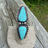 2-Stone Kingman Heavy Crawler Ring - Size 7
By G. Boyd