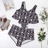 Black Aztec Plus Size Tankini
