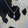 Peggy Skeets Charoite Pendant on 20” Sterling Snake Chain
