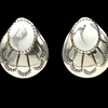 Navajo Handmade White Buffalo Earrings - Brenda Pete