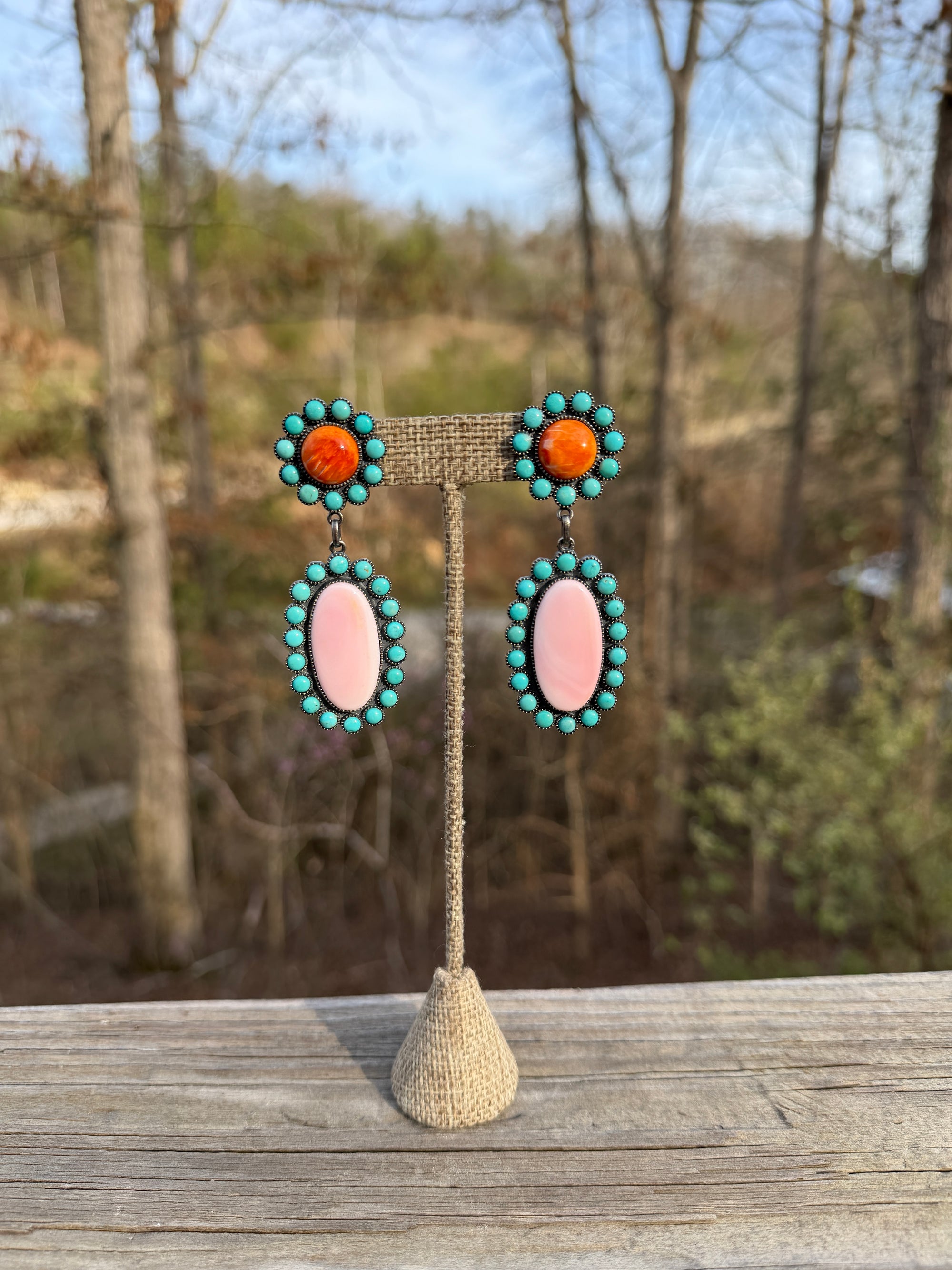 Tri-Stone Statement Dangles