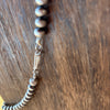 Sterling Silver Handmade Navajo Pearl Necklace- 18" 8mm Round Pearls by Bryannen Halwood