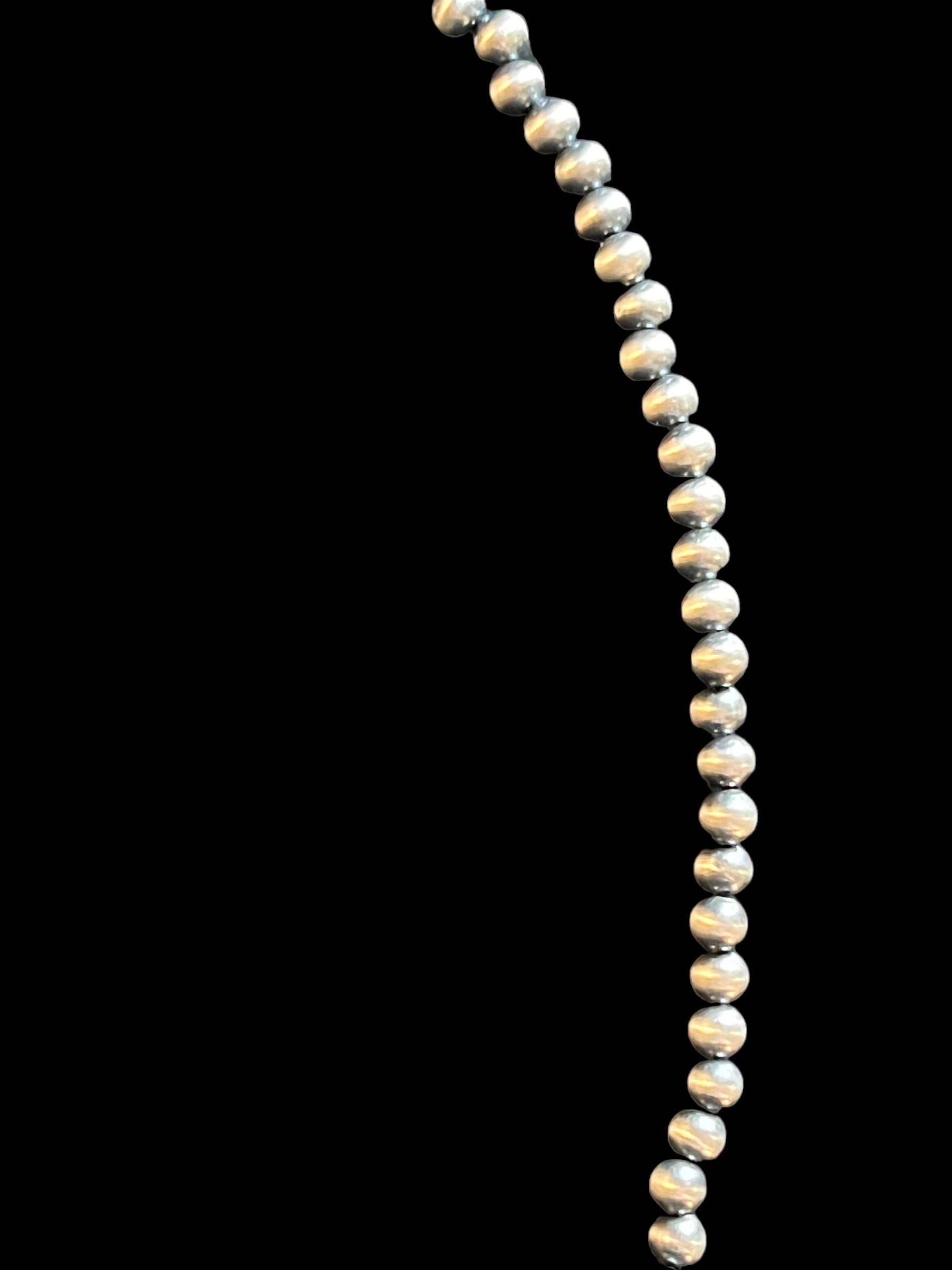 4mm Sterling Navajo Pearl Necklace