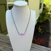 8mm Lavender Peruvian Opal Gemstone Rondelle Beads w/2mm Pearls 20"