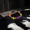 6.25" Dice& Smiley Stretch Bracelet w/ 6mm Pearls