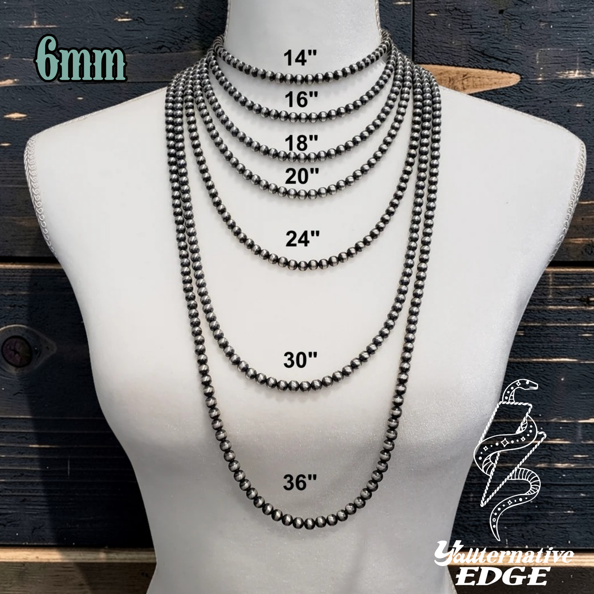 18" Sterling Torpedo Necklace w/ 4-5mm pearls & 4x12 torpedo pearls