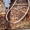 Peach Freshwater Pearl & Navajo Finished Pearl Choker-16.5”