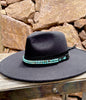 Turquoise & Arrow Hatband: Whiskey Bronze