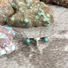 Handmade Sterling Silver Kingman Turquoise Longhorn Watch Charm