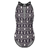Black Aztec Mesh Insert One Piece