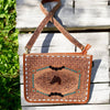 Horse Tooled Leather Crossbody