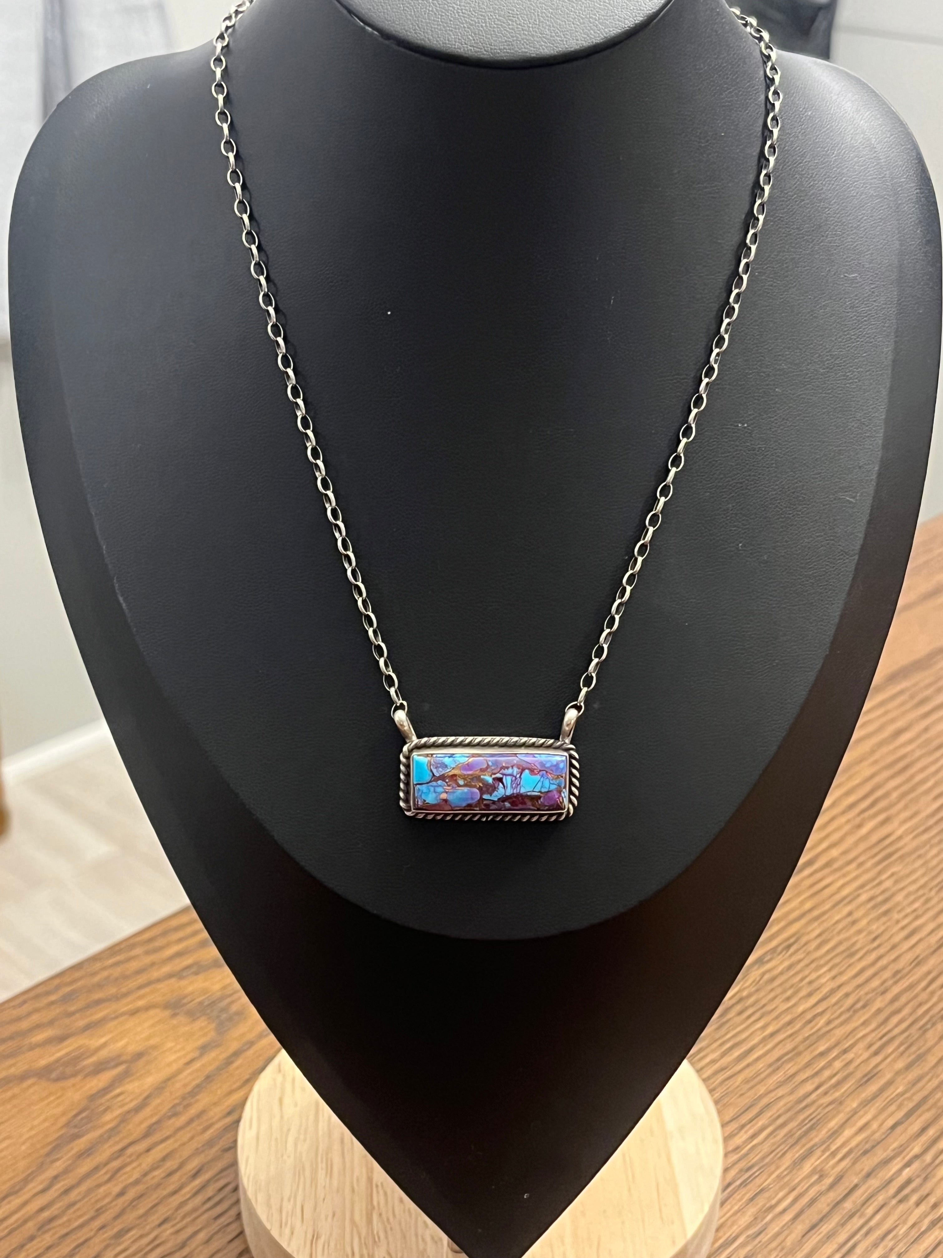 Mojave Purple Bar Necklace