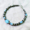 Golden Hunk Sterling Clasp Bracelet- 7.5”