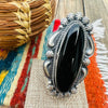 Massive Black Onyx Statement Ring  by Jeff James (Navajo)
