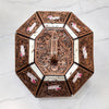 “High Stakes” Tooled Leather & Cowhide Cowboy Hat Box