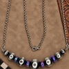 18" XL Purple Dahlia Statement Pearl Bar Necklace