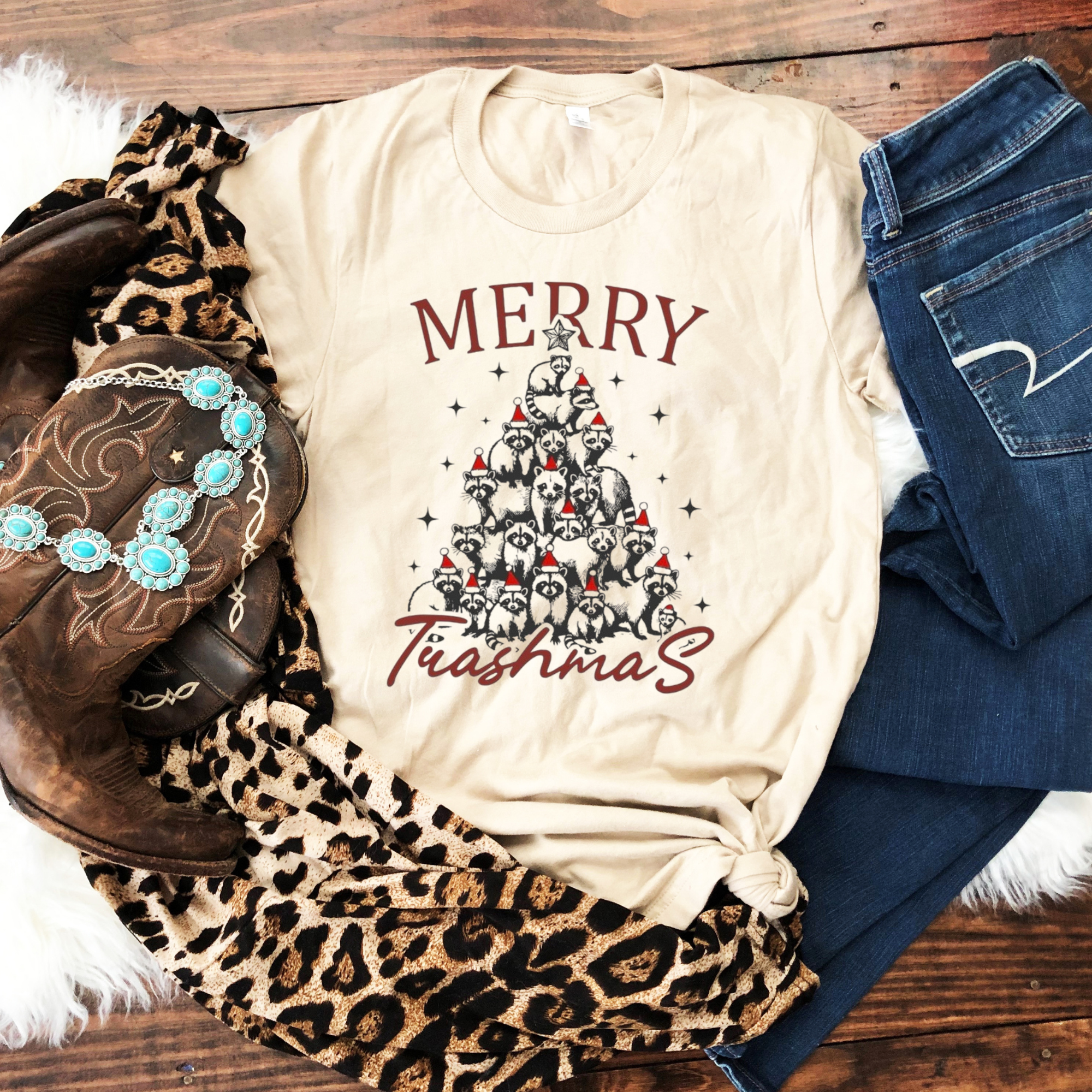 Merry Trashmas Tee Or Crew