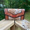 Lucky Rojo Tooled Leather & Hair on Hide Large Wallet