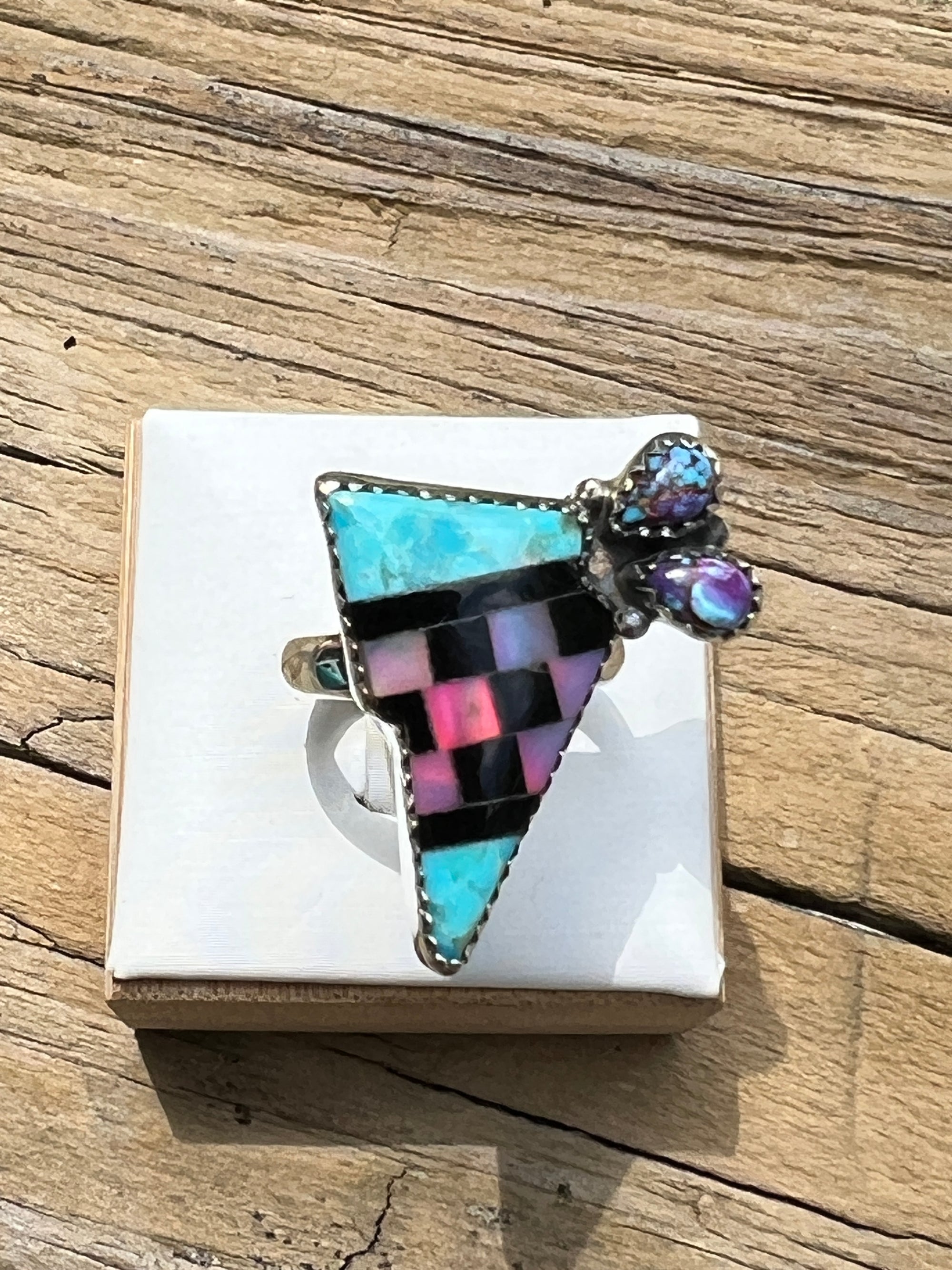 ⚡ Sterling Opal Adjustable Lightning Bolt Rings ⚡
