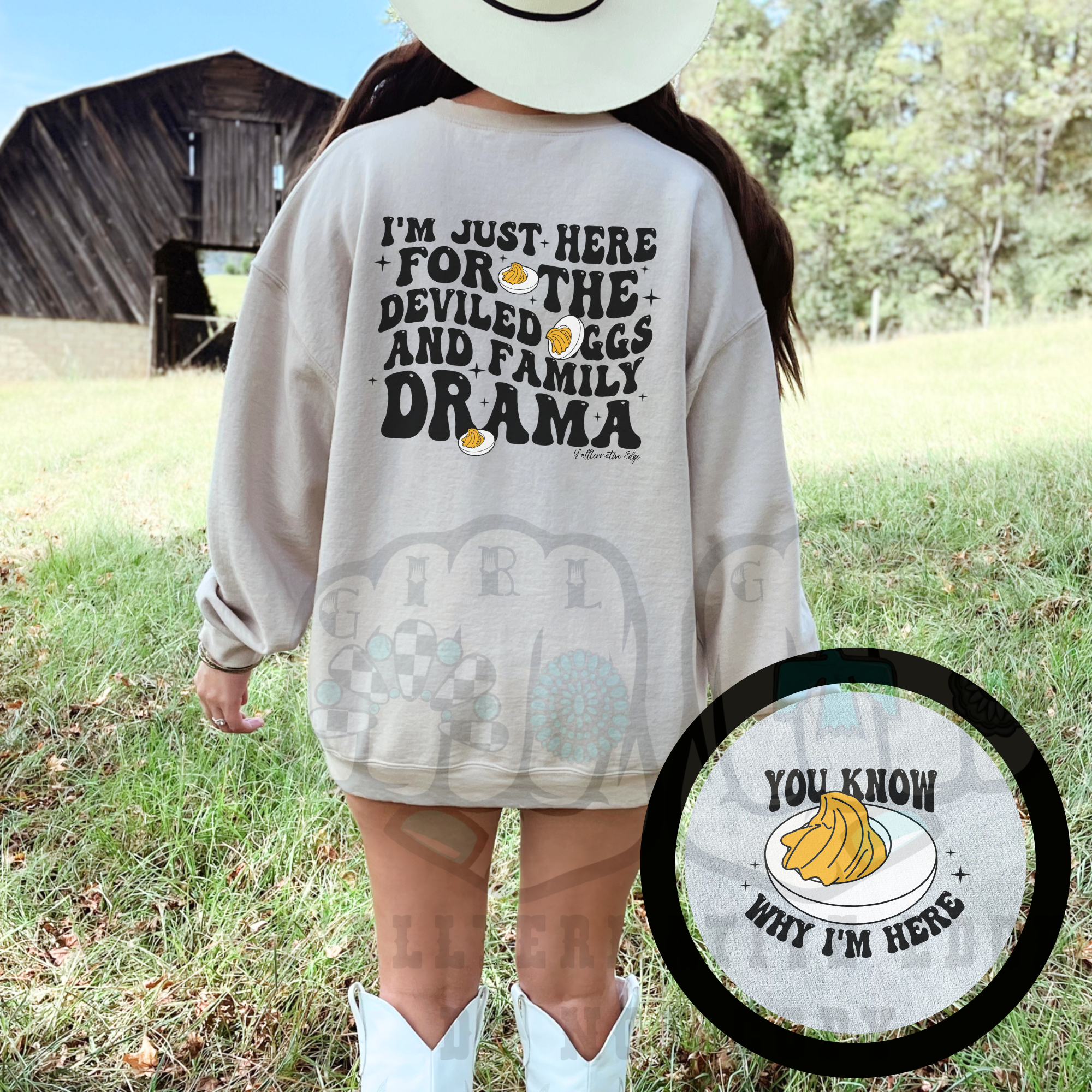 Deviled Drama Hoodie OR Crewneck