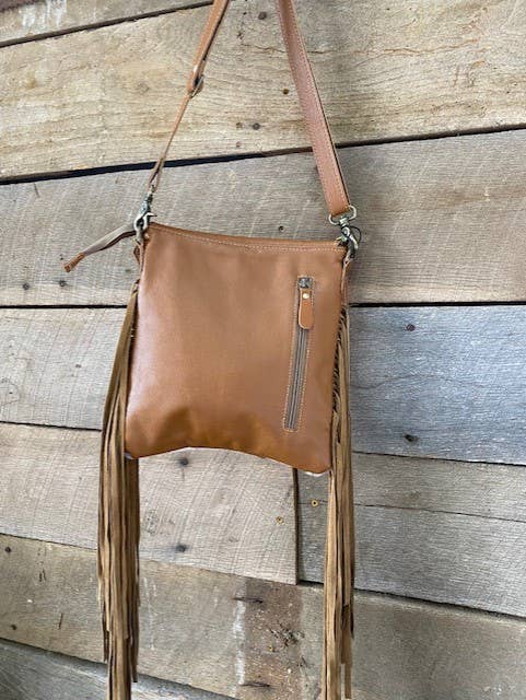 Betty Brown Tooled Leather Crossbody