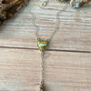 Royston Ribbon Turquoise Heart Lariat Necklace