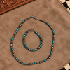 18" Red Skin Turquoise Necklace w/ 4-6mm Sterling Pearls