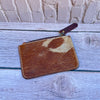 8 Ball Tooled & Cowhide Coin Pouch