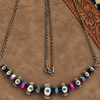 18" XL Cotton Candy Statement Pearl Bar Necklace