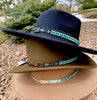 Turquoise & Arrow Hatband: Whiskey Bronze