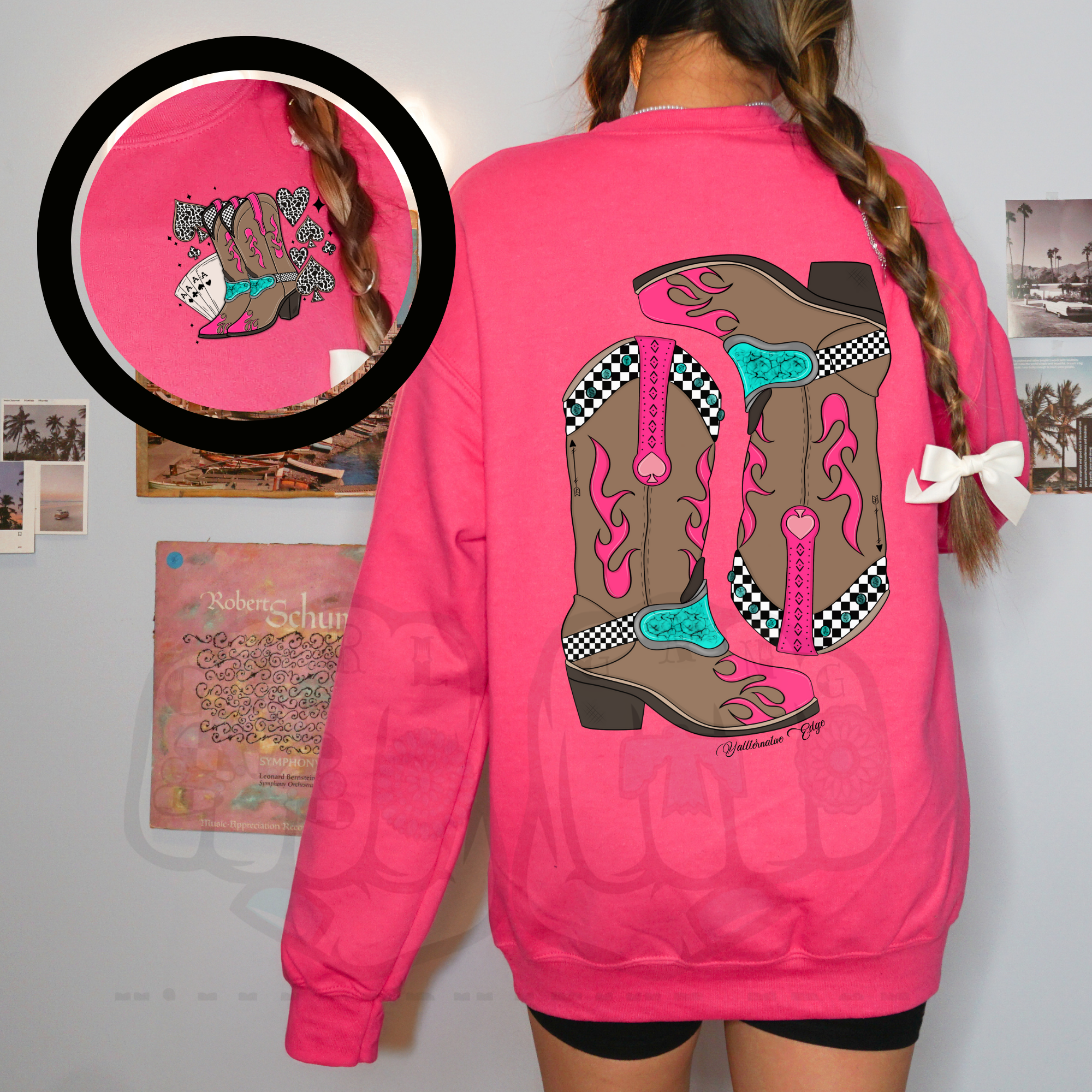 Hot Boots Hoodie OR Crewneck