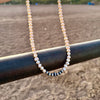 Peach Freshwater Pearl & Navajo Finished Pearl Choker-16.5”