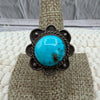 Vintage Turquoise Floral Ring- 5.25