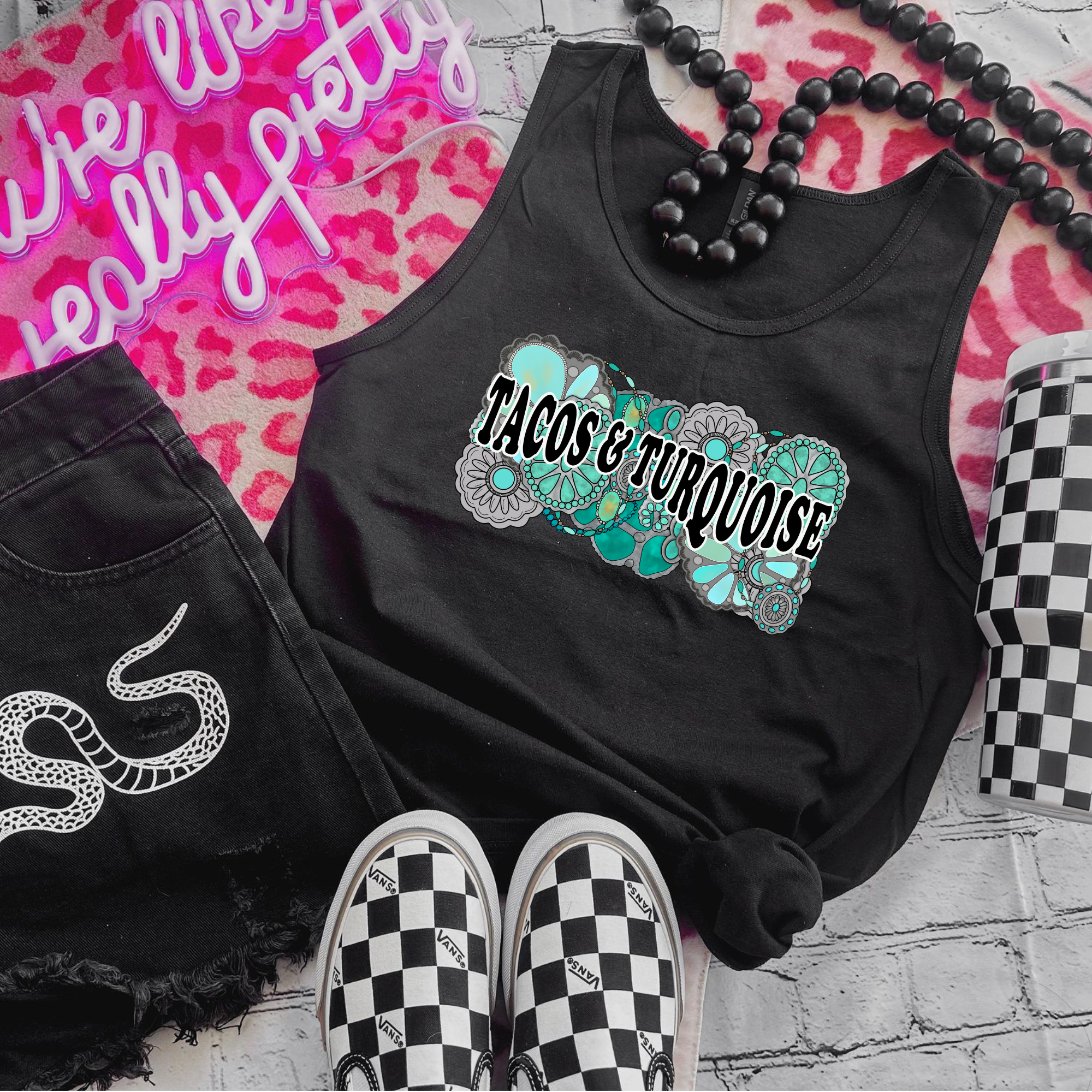 Tacos & Turquoise (Regular or Racerback)