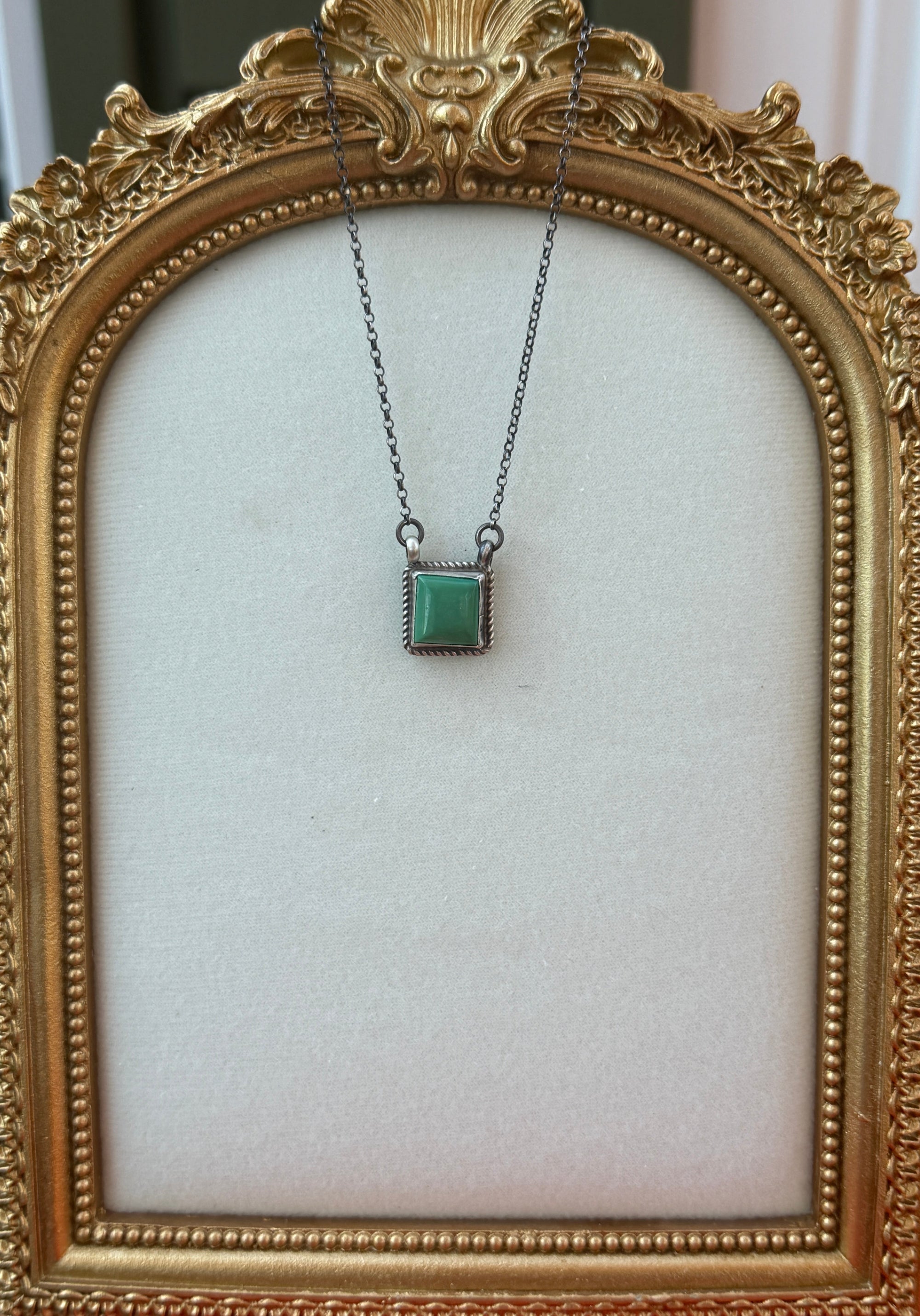 Square Kingman Johnny Dixon Bar Necklace- Choice Of 3