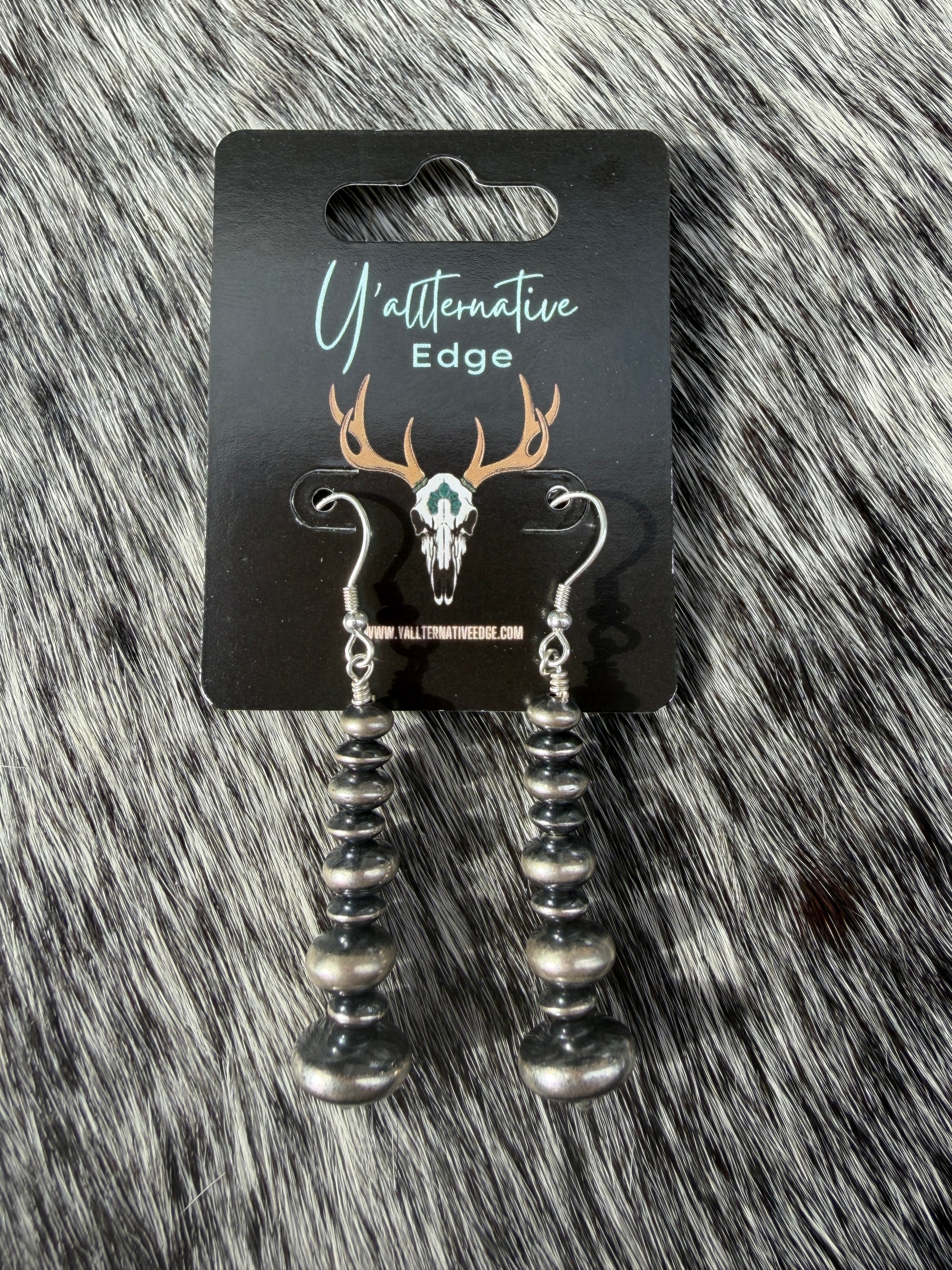 Handmade Navajo Pearl Drop Earrings