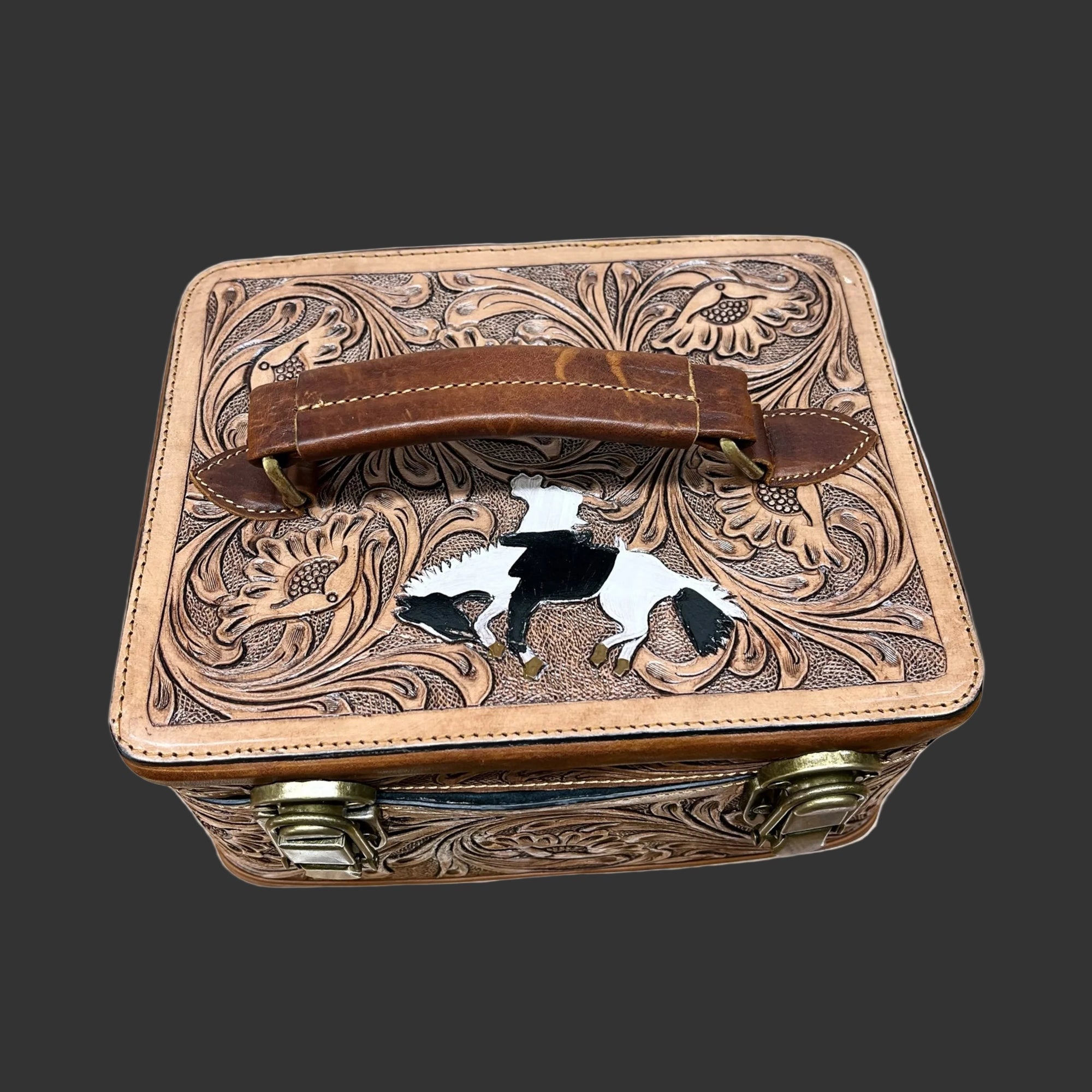Horse Gal Tooled Jewelry Box