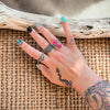 Hot Pink XL Fire Opal Wrap Ring