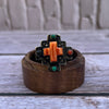 Vintage Navajo Spiny Oyster, Coral, Onyx, Malachite & Turquoise Ring-6