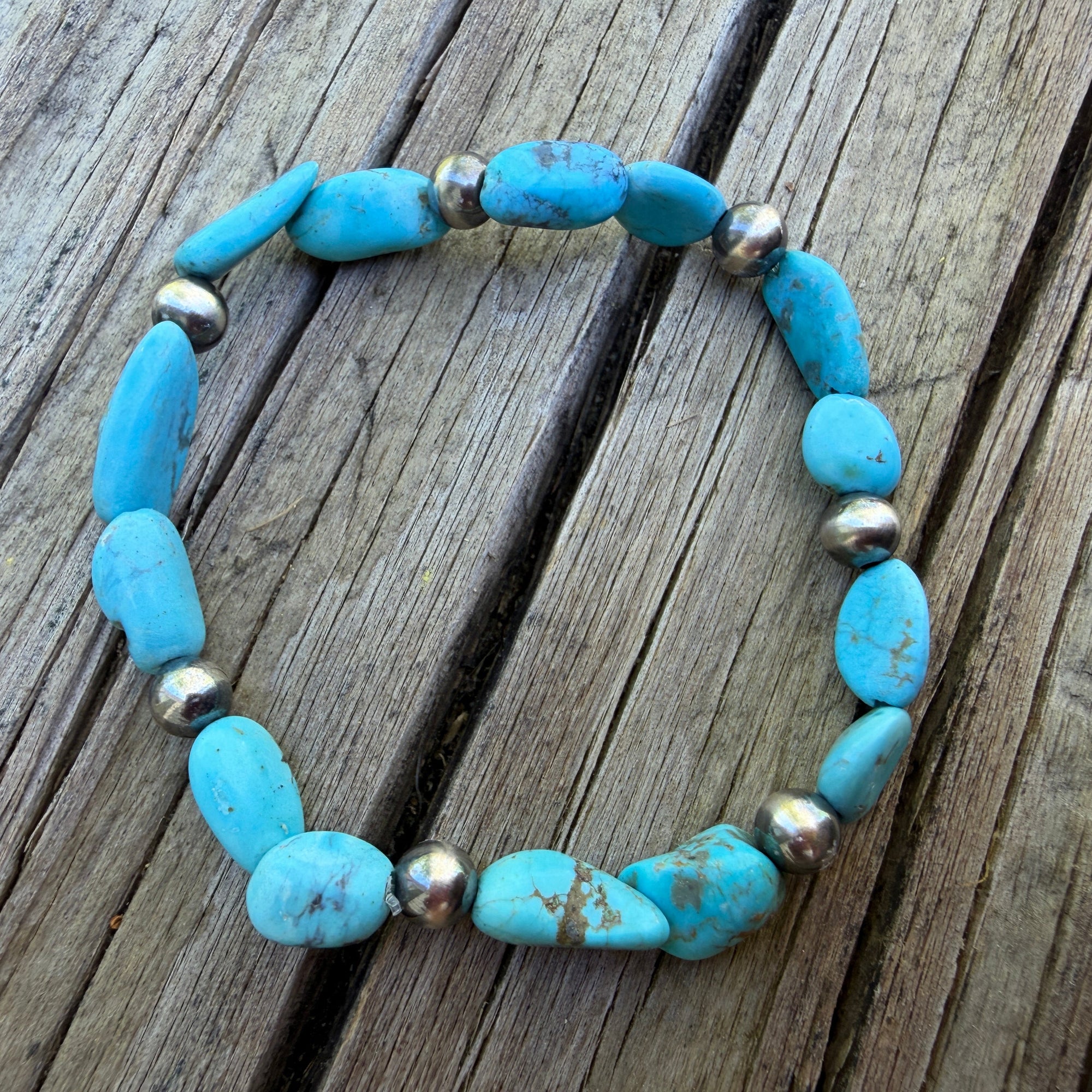 Whitewater & 5mm Sterling Desert Pearl 5.75" Stretch Bracelet