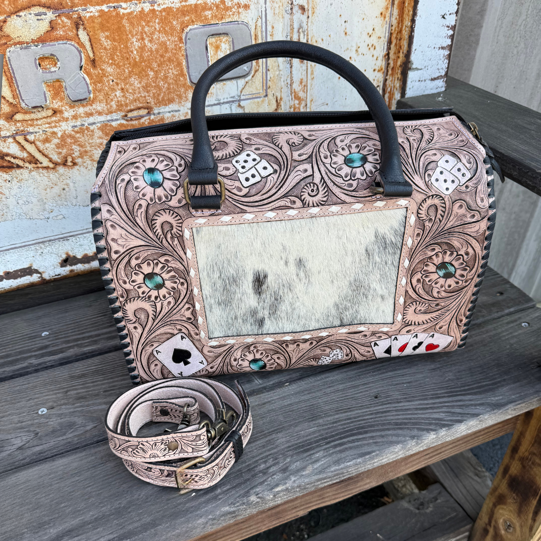 The Queen Tooled Leather Large Speedy Bag