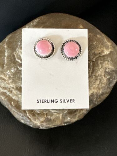Pink Conch Studs-Esther White