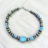 Golden Hunk Sterling Clasp Bracelet- 7.5”
