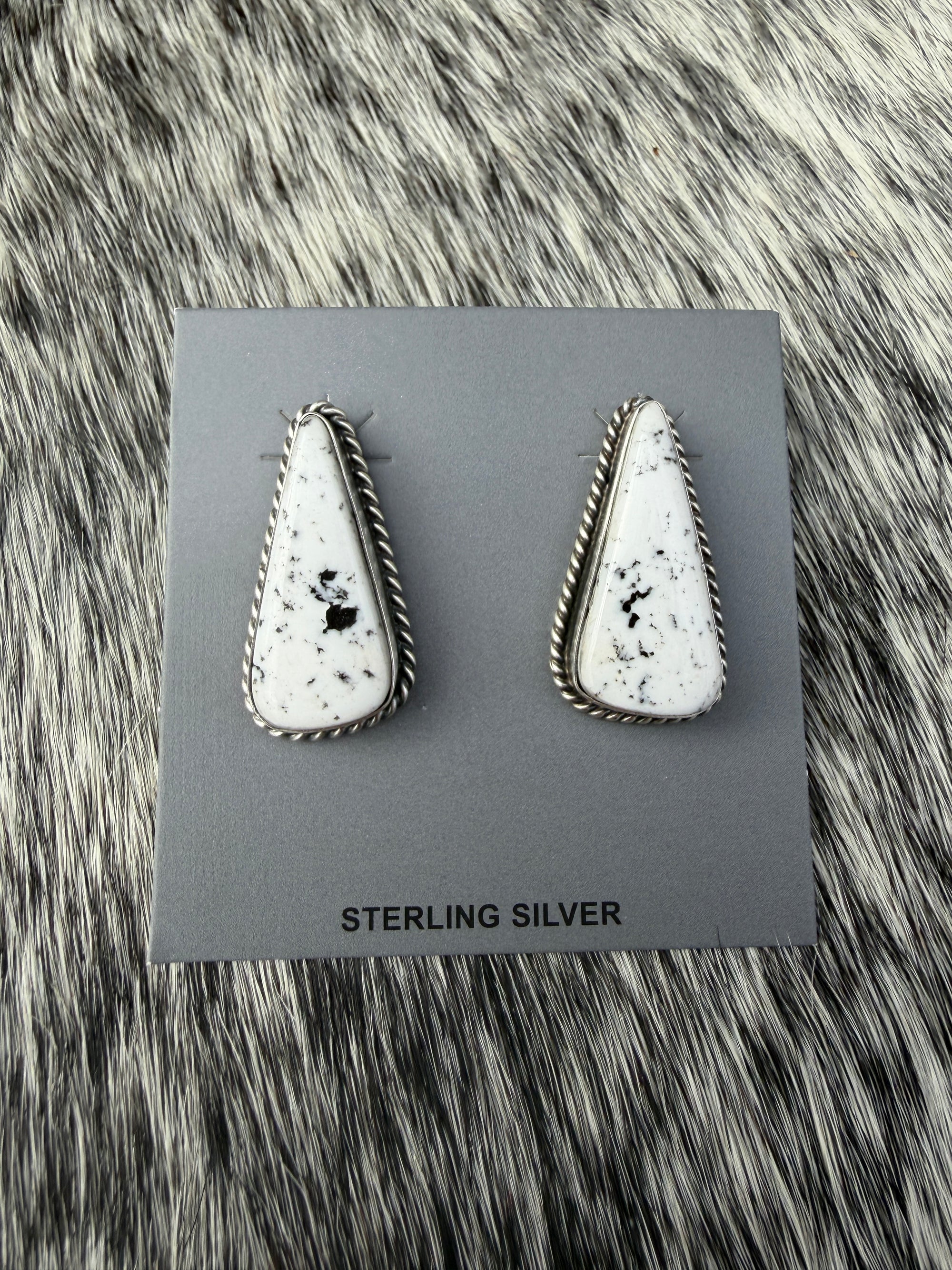 Chassity Belone White Buffalo XL Earrings