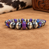 6.25" Purple Mohave Rondelle Stretch Bracelet