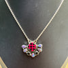 ♠️ Hot Pink & Black Onyx Spade Necklace with Mohave Purple Accents ♠️