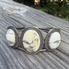 Large White Stone Vintage Cuff- Herman Lee