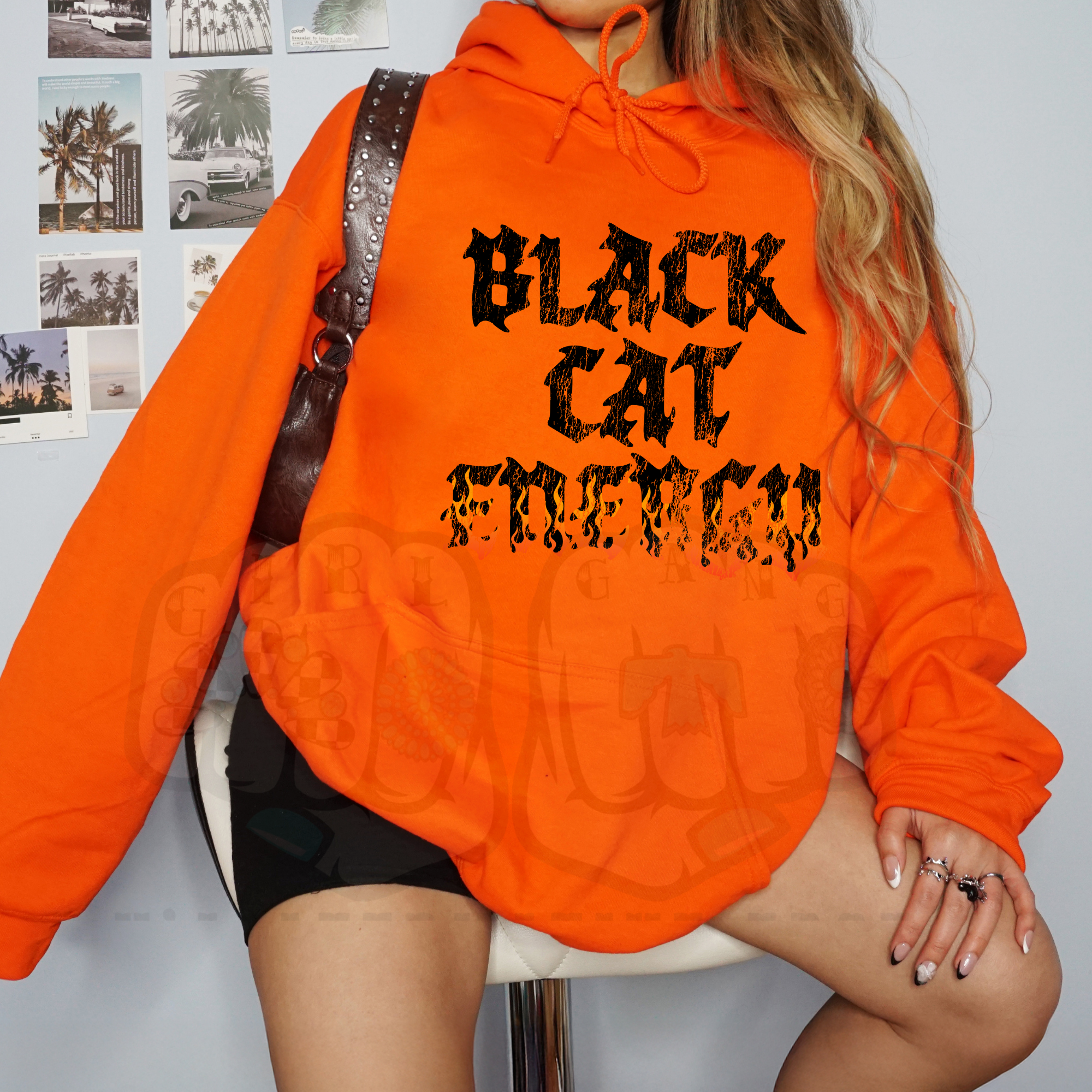 Black Cat Energe Hoodie OR Crewneck